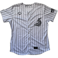 Load image into Gallery viewer, Official Smoke White Pinstripe Game Jersey
